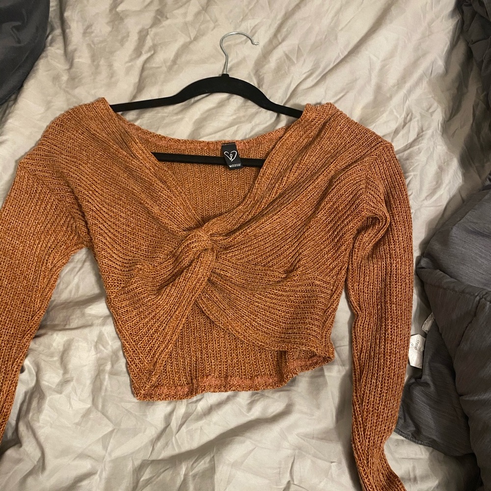 Windsor Small Crop Rust orange sweater